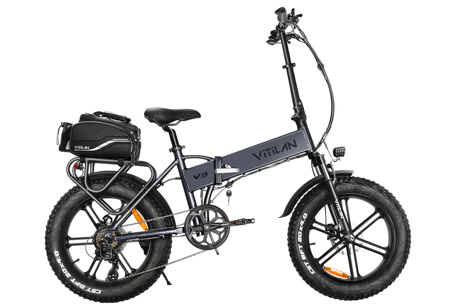 V3 2.0 Opvouwbare elektrische fiets met dikke banden voor volwassenen, geschikt voor alle terreinen