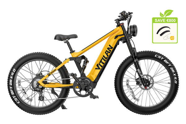T7PRO Volledig Geveerde Mountain E-bike