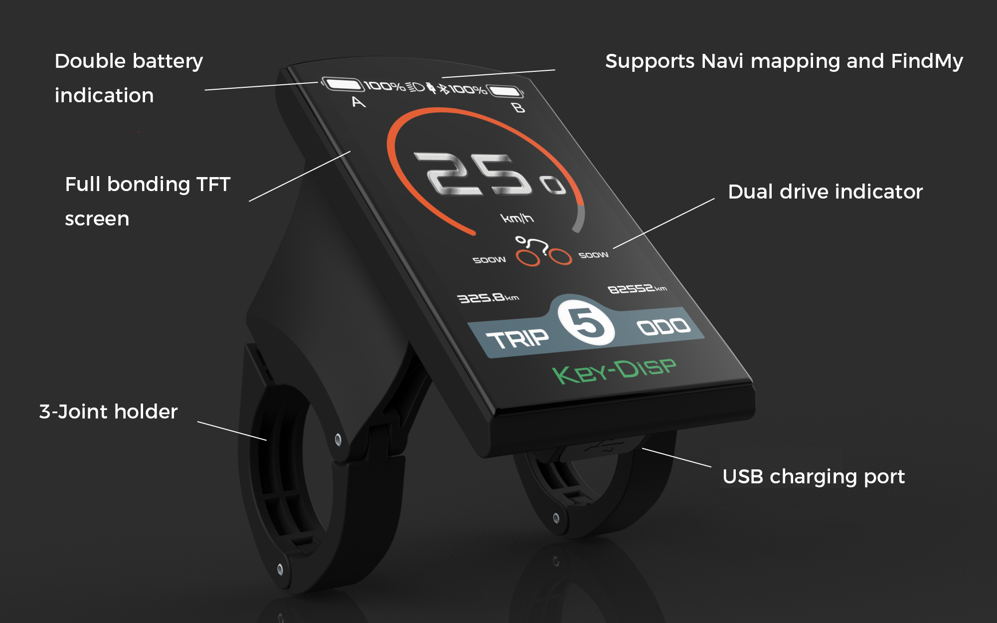986 Intelligent colour LCD display for e-bikes