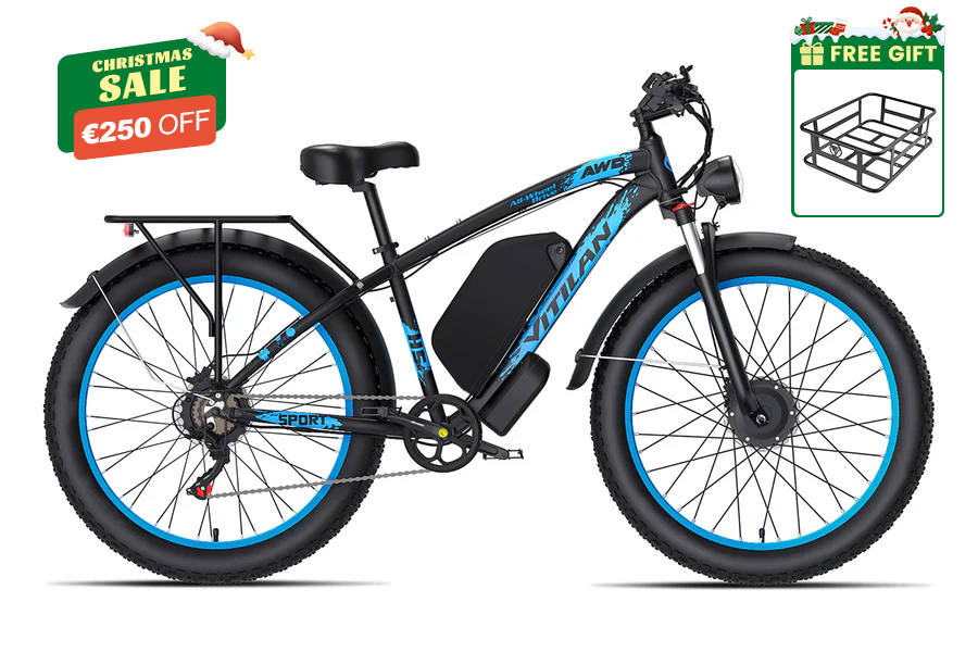 Vitilan H5 Bicicletta Elettrica a Doppio Motore con Pneumatici Grassi