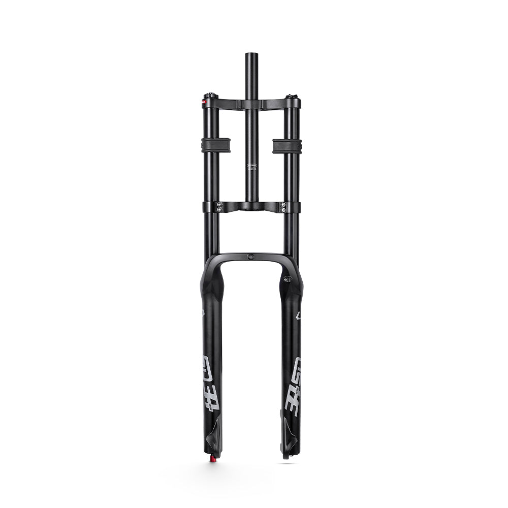 T7 upgrade Aluminum double-shoulder pneumatic front fork with travel up to 100mm
