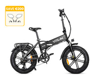 Bicicleta eléctrica plegable V3 2.0 con neumáticos anchos para todo terreno para adultos