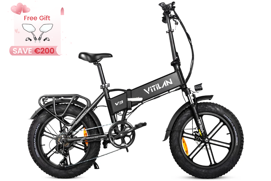 V3 2.0 Folding Fat Tires Adult All Terrain Electric Bike