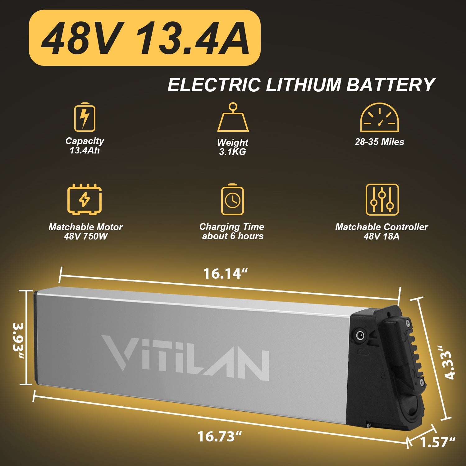 Batteria per bici elettrica intercambiabile serie V3 con carica